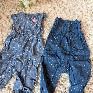 Charming Navy Polka Dot Kids Romper Set